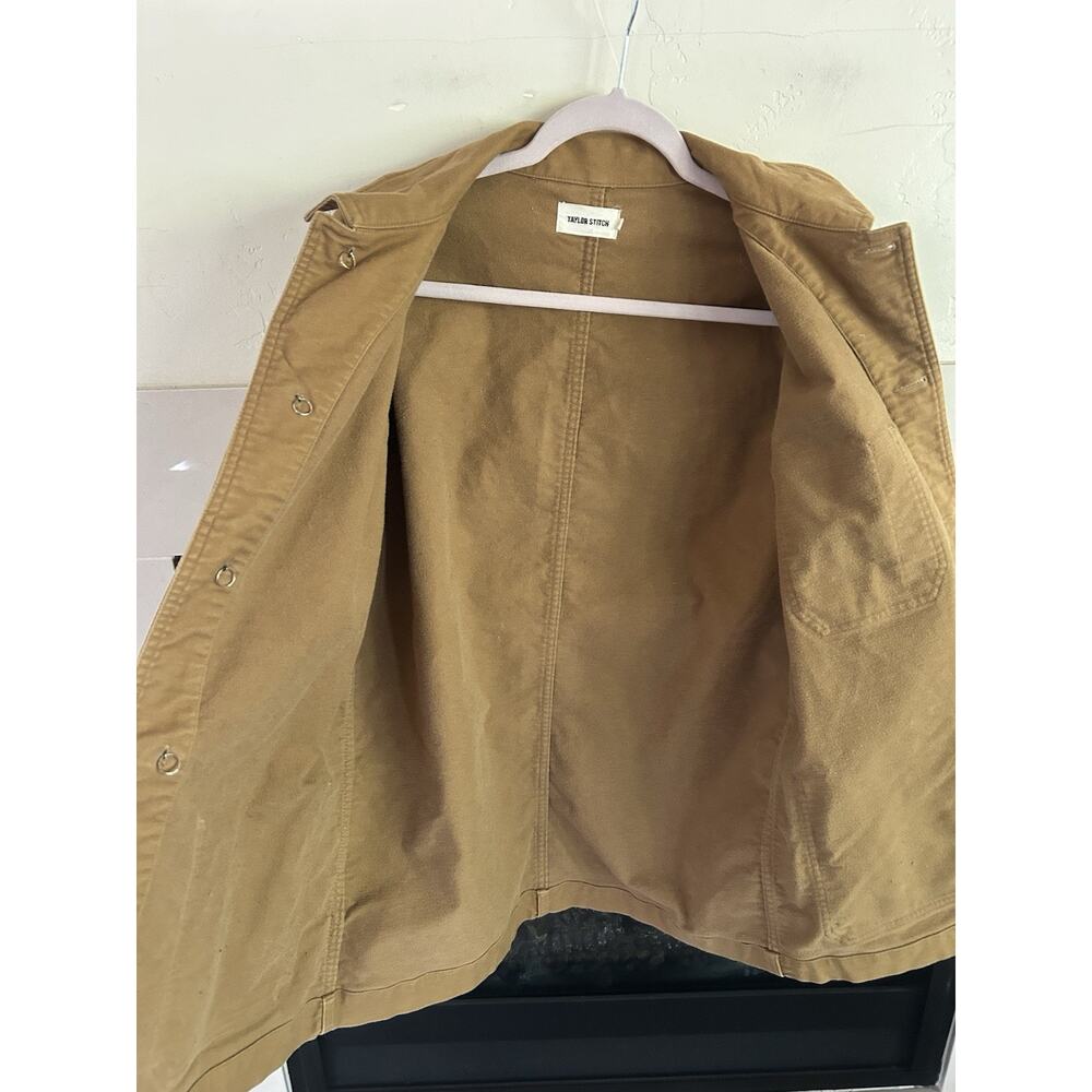 Taylor Stitch Ojai Jacket Mens 40 Medium Tobacco Brown Organic Cotton Chore - Picture 11 of 12